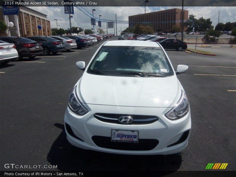 Century White / Gray 2016 Hyundai Accent SE Sedan