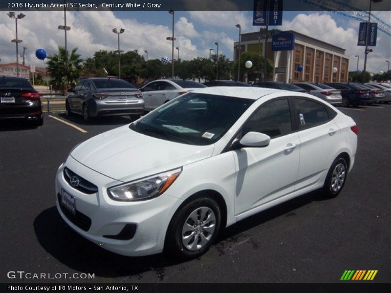 Century White / Gray 2016 Hyundai Accent SE Sedan