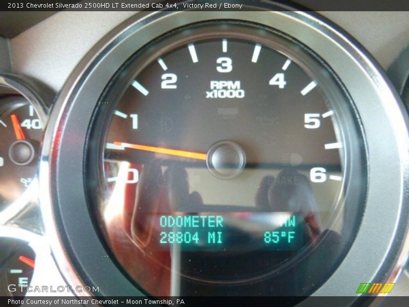 Victory Red / Ebony 2013 Chevrolet Silverado 2500HD LT Extended Cab 4x4