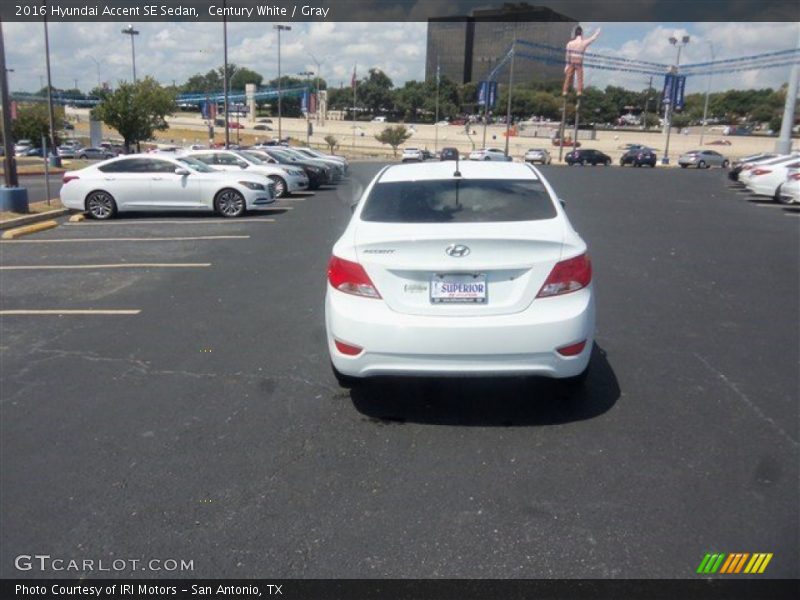 Century White / Gray 2016 Hyundai Accent SE Sedan