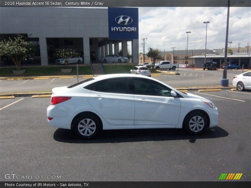 Century White / Gray 2016 Hyundai Accent SE Sedan