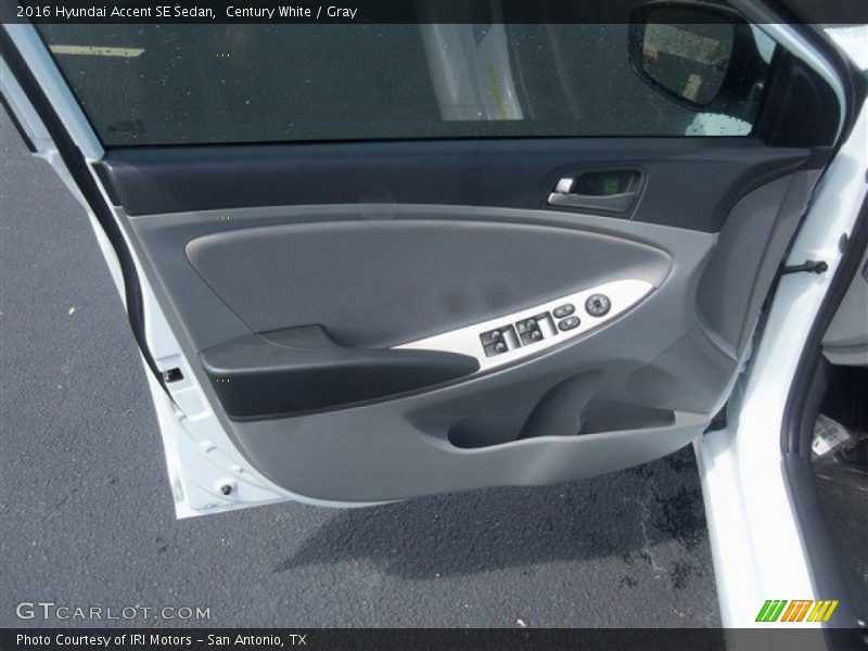 Century White / Gray 2016 Hyundai Accent SE Sedan