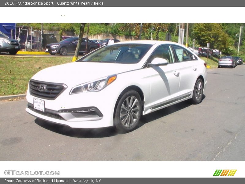 Quartz White Pearl / Beige 2016 Hyundai Sonata Sport