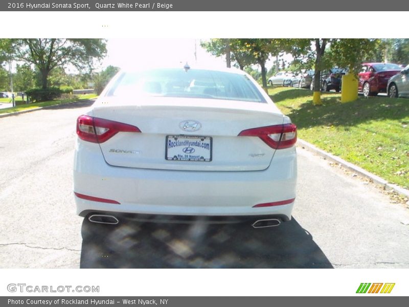 Quartz White Pearl / Beige 2016 Hyundai Sonata Sport