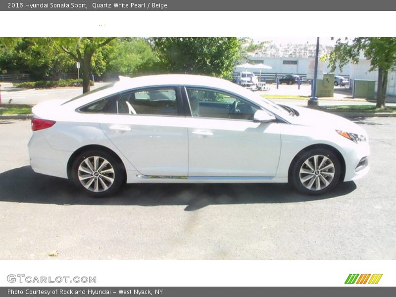 Quartz White Pearl / Beige 2016 Hyundai Sonata Sport
