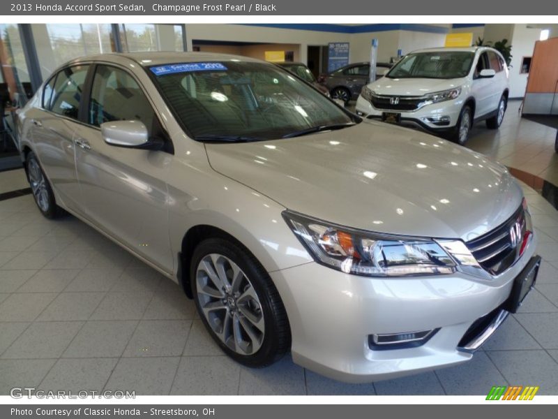 Champagne Frost Pearl / Black 2013 Honda Accord Sport Sedan