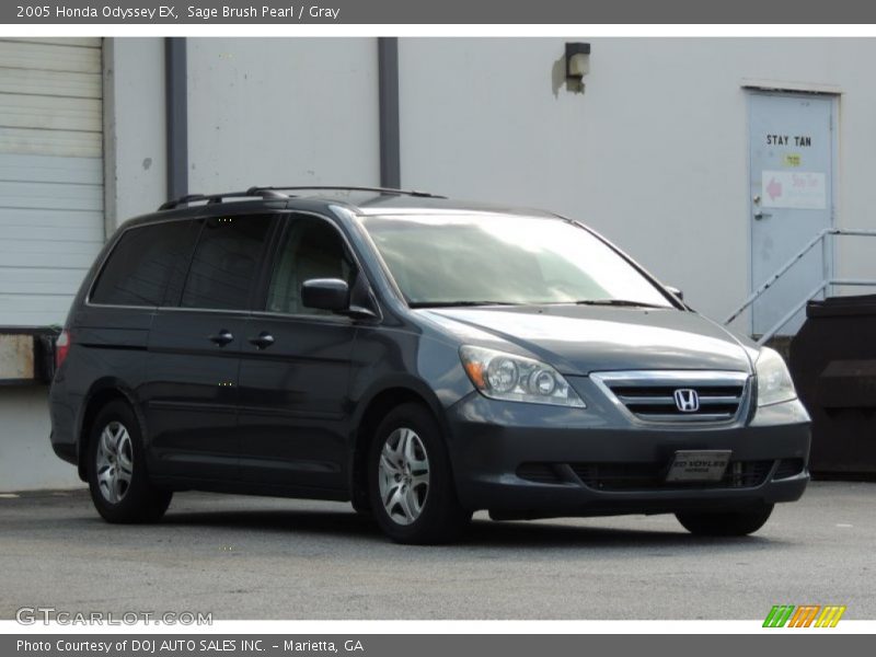 Sage Brush Pearl / Gray 2005 Honda Odyssey EX