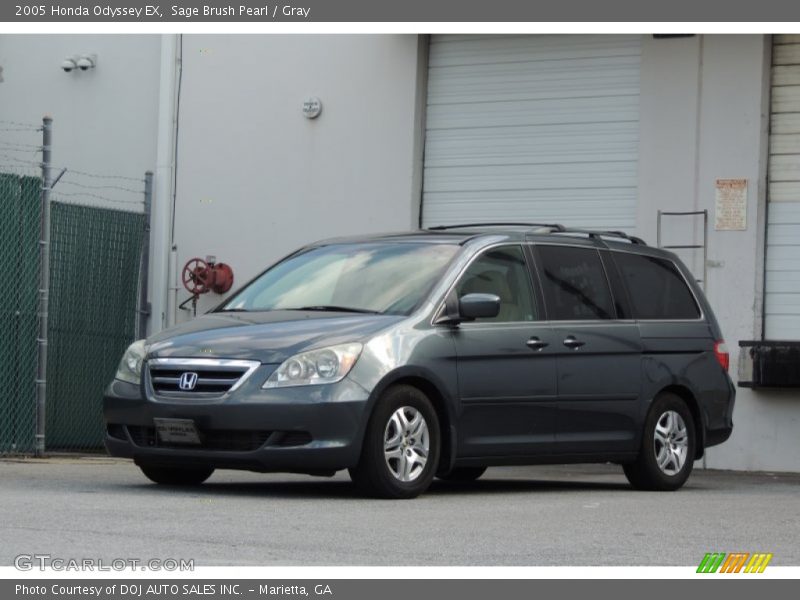 Sage Brush Pearl / Gray 2005 Honda Odyssey EX