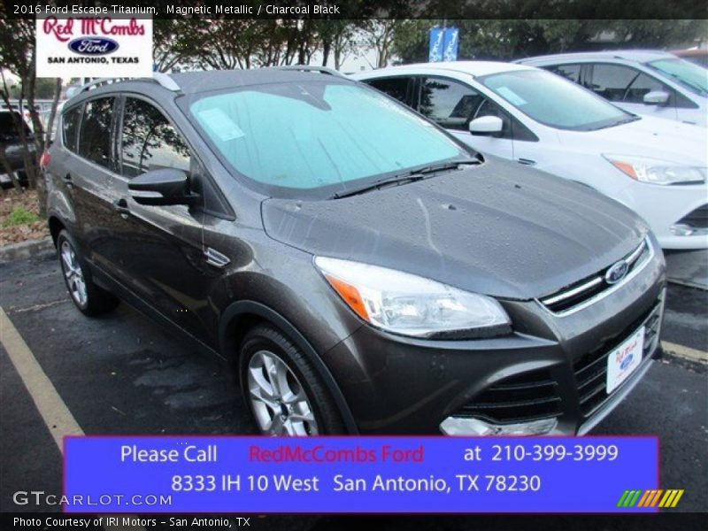 Magnetic Metallic / Charcoal Black 2016 Ford Escape Titanium