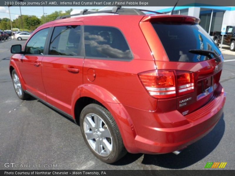 Inferno Red Crystal Pearl Coat / Pastel Pebble Beige 2010 Dodge Journey SXT AWD