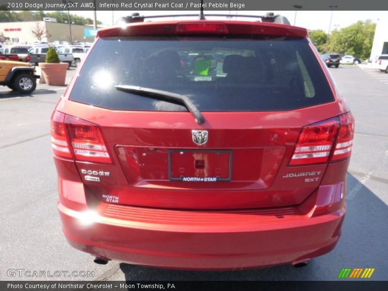 Inferno Red Crystal Pearl Coat / Pastel Pebble Beige 2010 Dodge Journey SXT AWD