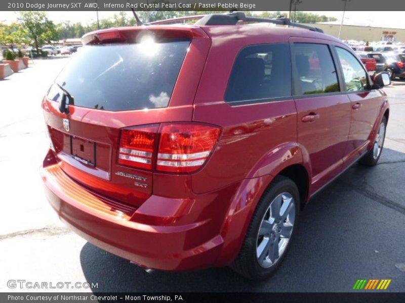 Inferno Red Crystal Pearl Coat / Pastel Pebble Beige 2010 Dodge Journey SXT AWD