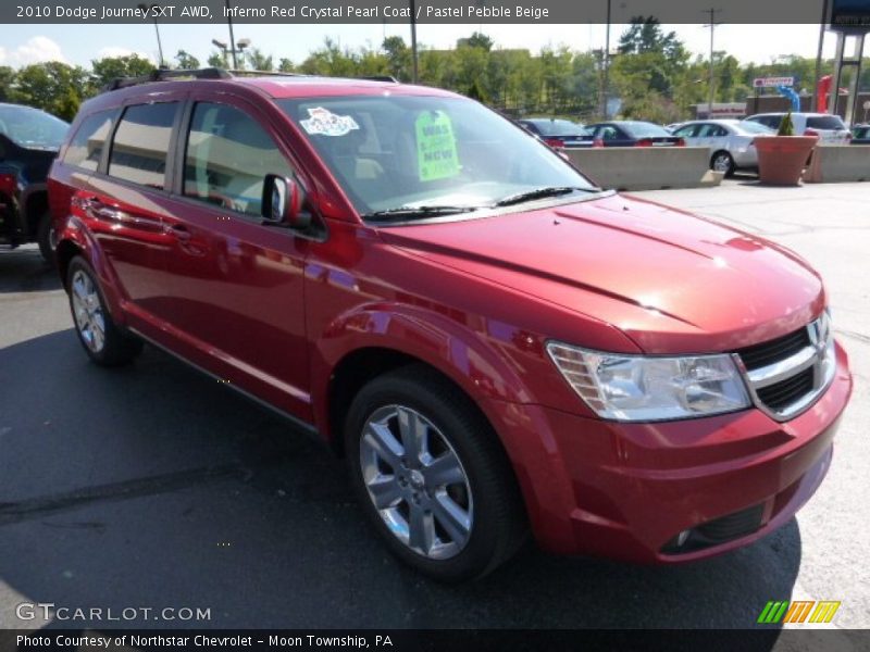 Inferno Red Crystal Pearl Coat / Pastel Pebble Beige 2010 Dodge Journey SXT AWD