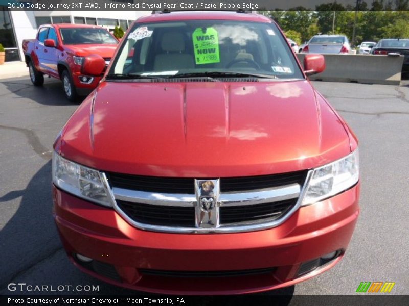 Inferno Red Crystal Pearl Coat / Pastel Pebble Beige 2010 Dodge Journey SXT AWD
