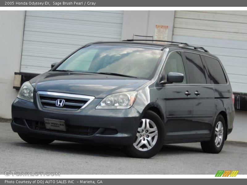 Sage Brush Pearl / Gray 2005 Honda Odyssey EX