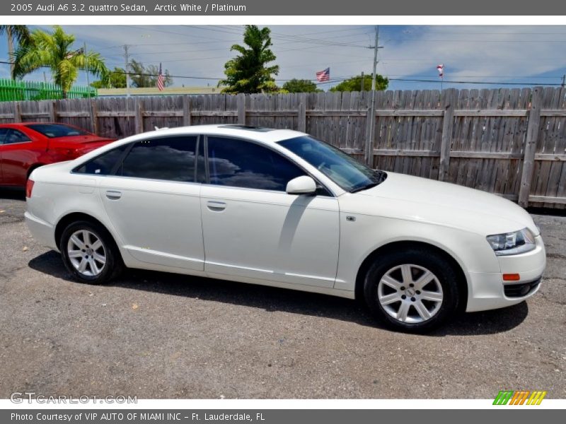 Arctic White / Platinum 2005 Audi A6 3.2 quattro Sedan