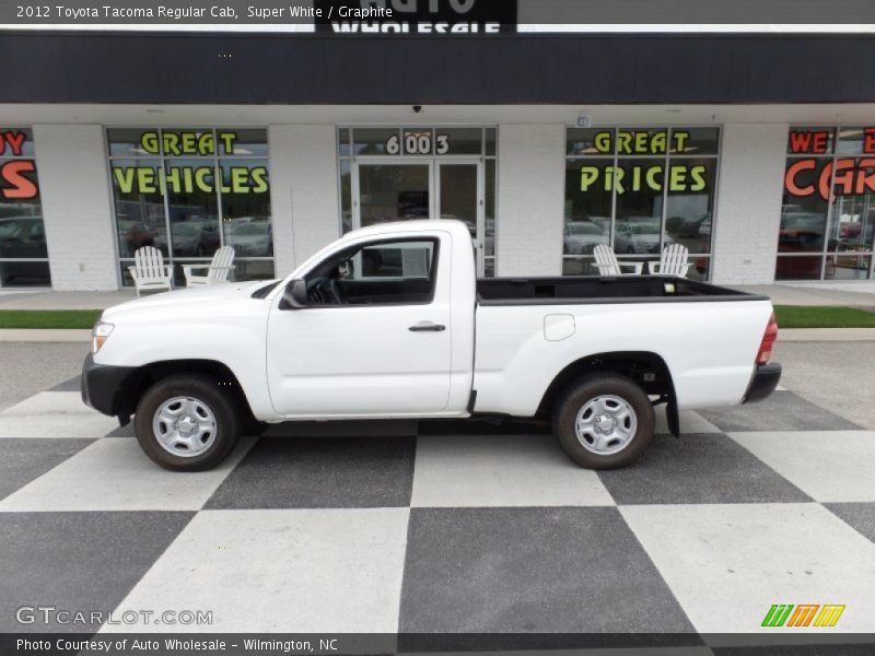Super White / Graphite 2012 Toyota Tacoma Regular Cab