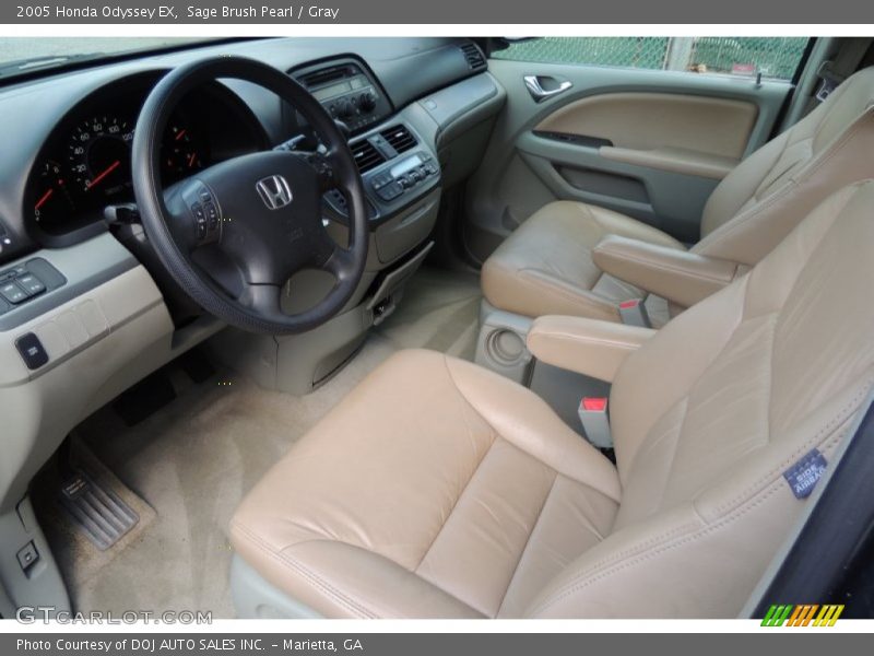 Sage Brush Pearl / Gray 2005 Honda Odyssey EX