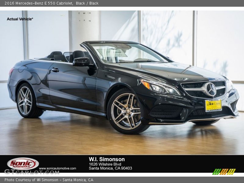 Black / Black 2016 Mercedes-Benz E 550 Cabriolet