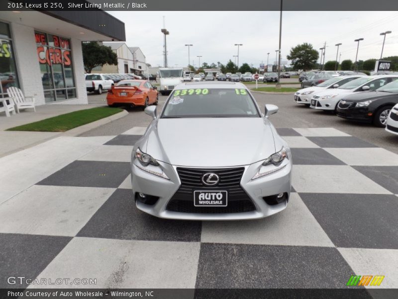 Silver Lining Metallic / Black 2015 Lexus IS 250