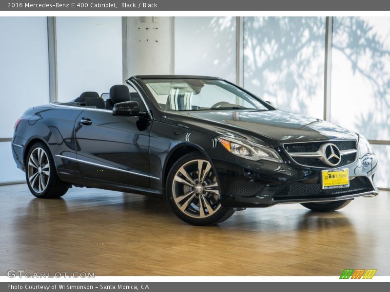 Black / Black 2016 Mercedes-Benz E 400 Cabriolet