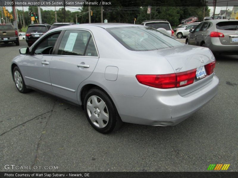 Satin Silver Metallic / Black 2005 Honda Accord LX V6 Sedan