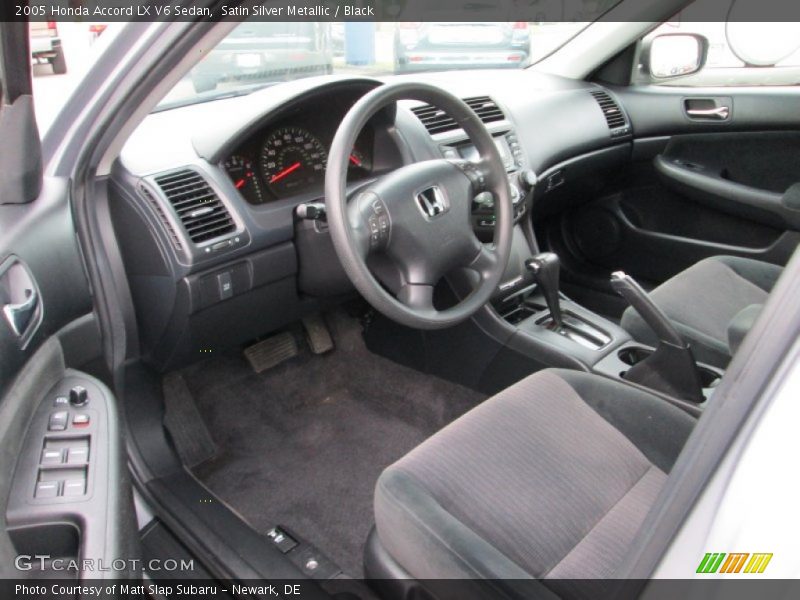 Satin Silver Metallic / Black 2005 Honda Accord LX V6 Sedan