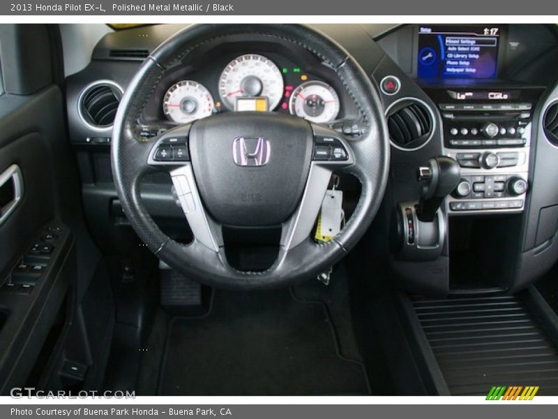 Polished Metal Metallic / Black 2013 Honda Pilot EX-L
