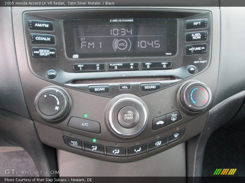 Satin Silver Metallic / Black 2005 Honda Accord LX V6 Sedan