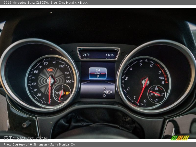 Steel Grey Metallic / Black 2016 Mercedes-Benz GLE 350