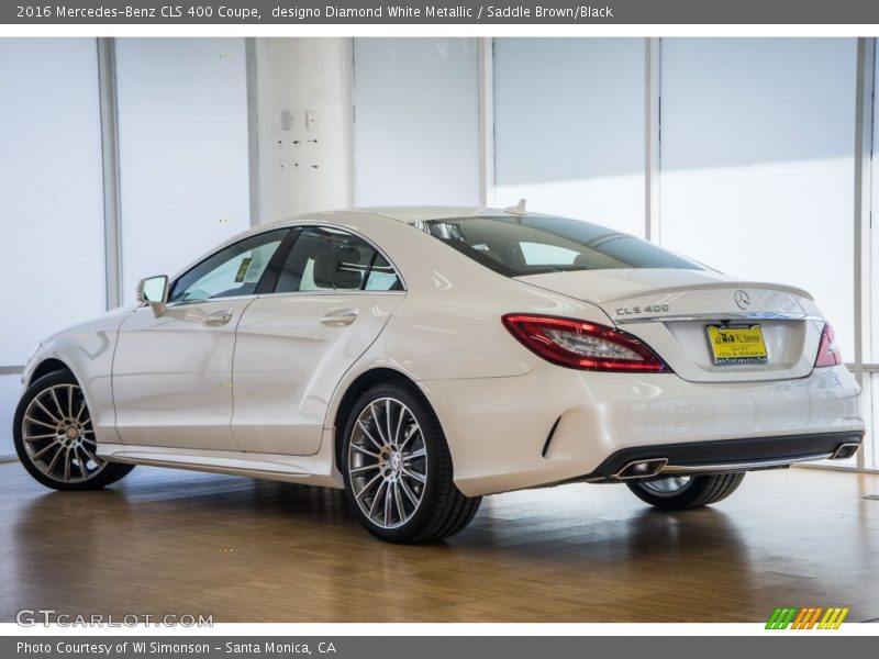 designo Diamond White Metallic / Saddle Brown/Black 2016 Mercedes-Benz CLS 400 Coupe