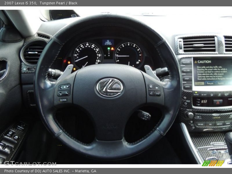 Tungsten Pearl / Black 2007 Lexus IS 350