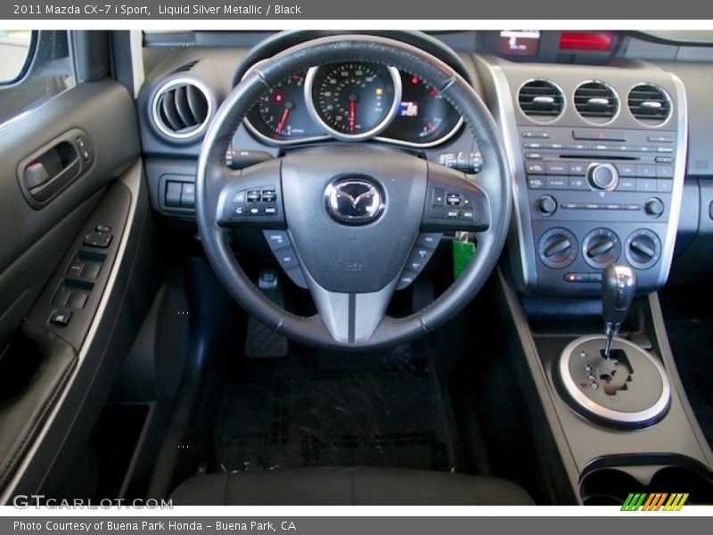 Liquid Silver Metallic / Black 2011 Mazda CX-7 i Sport