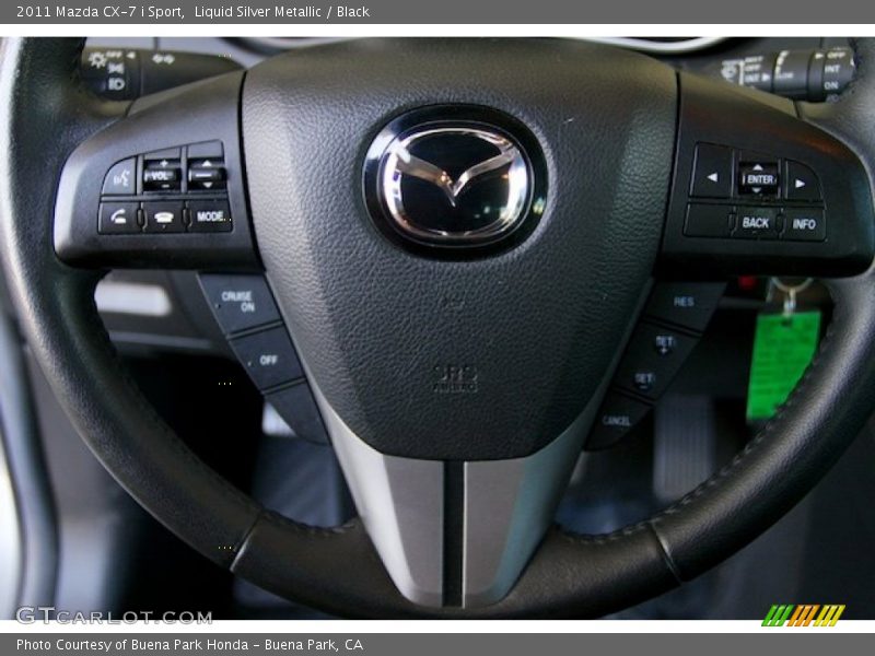 Liquid Silver Metallic / Black 2011 Mazda CX-7 i Sport
