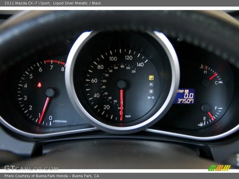 Liquid Silver Metallic / Black 2011 Mazda CX-7 i Sport