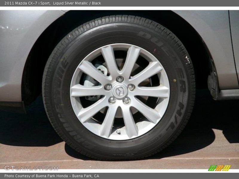 Liquid Silver Metallic / Black 2011 Mazda CX-7 i Sport