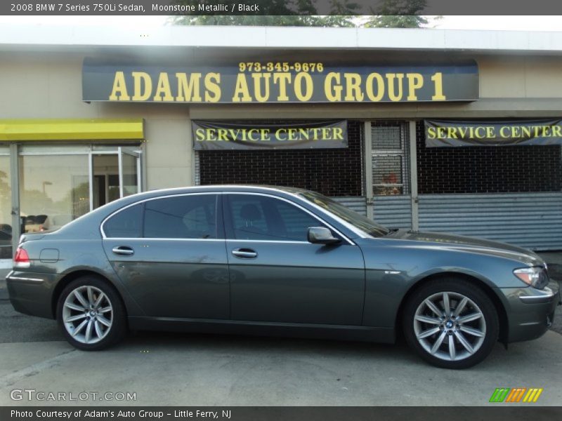 Moonstone Metallic / Black 2008 BMW 7 Series 750Li Sedan