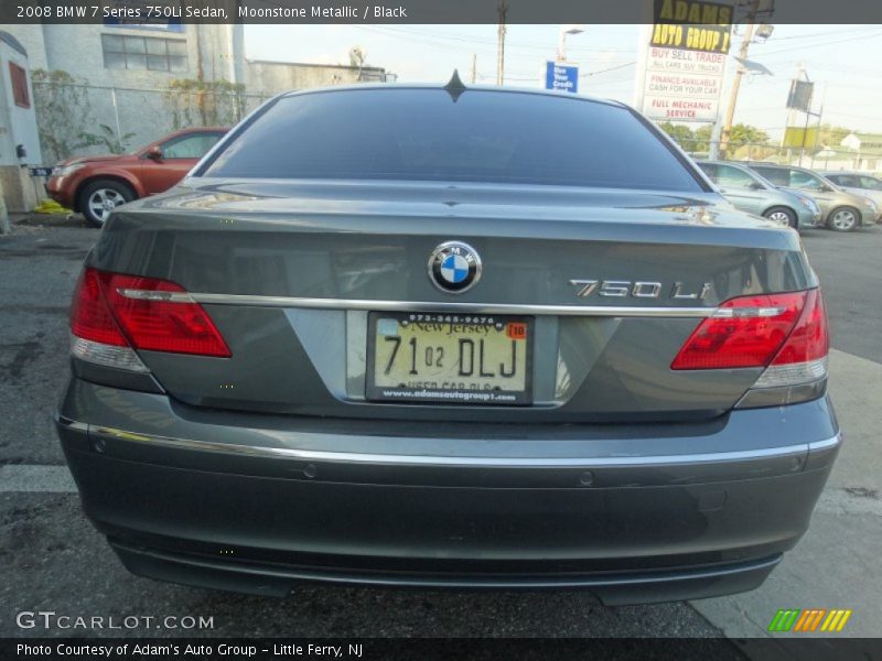 Moonstone Metallic / Black 2008 BMW 7 Series 750Li Sedan