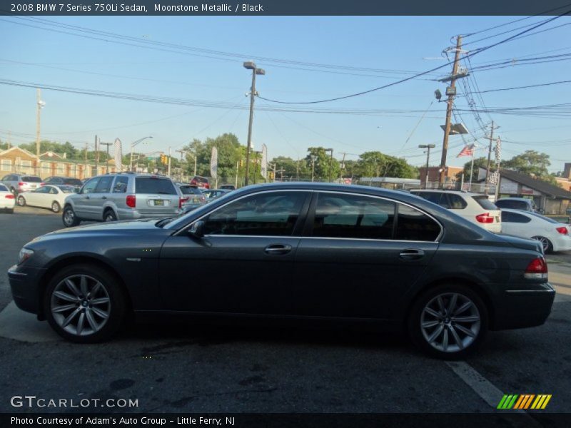 Moonstone Metallic / Black 2008 BMW 7 Series 750Li Sedan