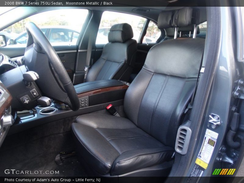 Moonstone Metallic / Black 2008 BMW 7 Series 750Li Sedan