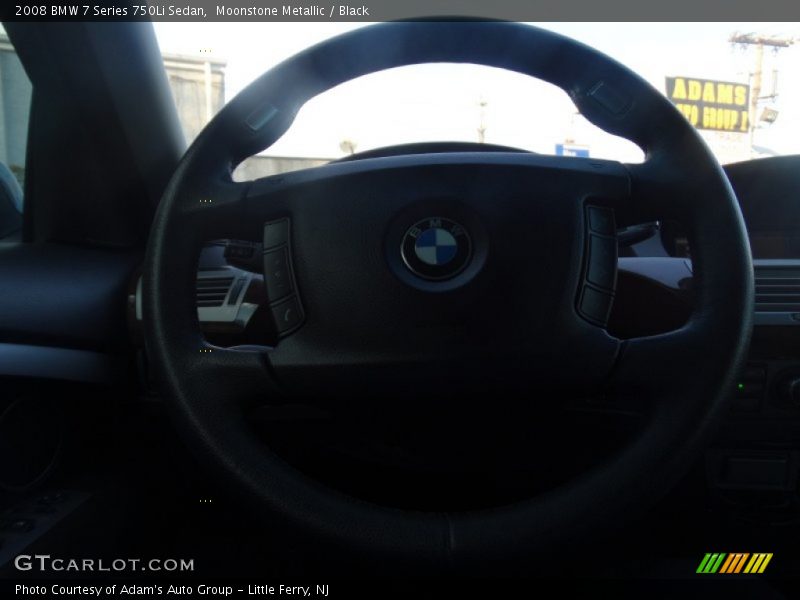 Moonstone Metallic / Black 2008 BMW 7 Series 750Li Sedan