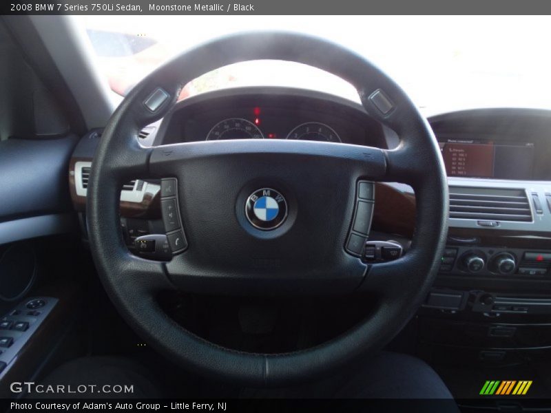 Moonstone Metallic / Black 2008 BMW 7 Series 750Li Sedan