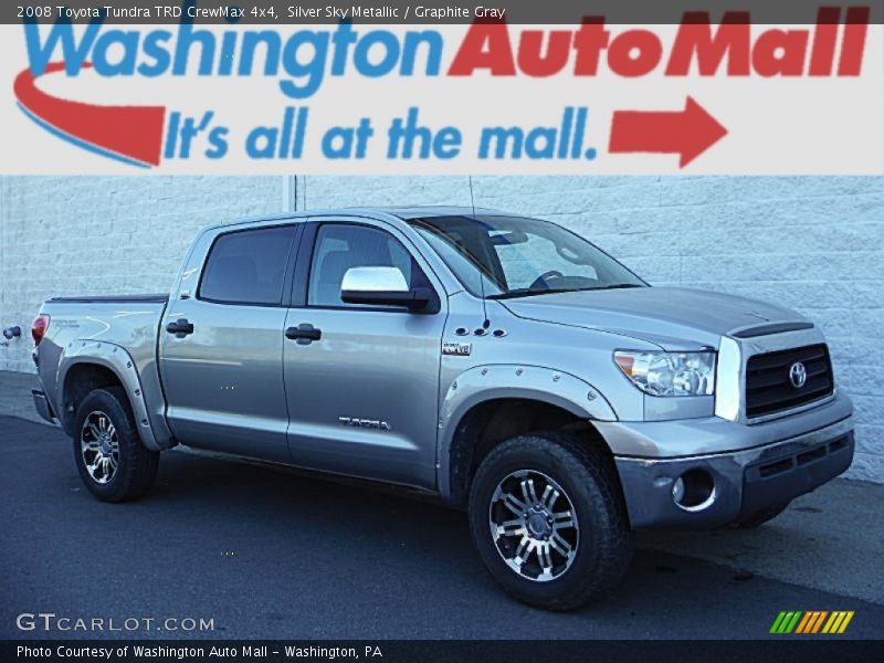 Silver Sky Metallic / Graphite Gray 2008 Toyota Tundra TRD CrewMax 4x4