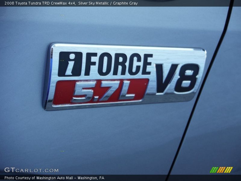 Silver Sky Metallic / Graphite Gray 2008 Toyota Tundra TRD CrewMax 4x4
