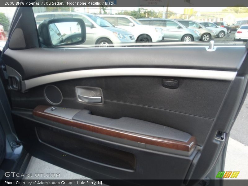 Moonstone Metallic / Black 2008 BMW 7 Series 750Li Sedan
