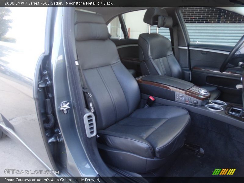 Moonstone Metallic / Black 2008 BMW 7 Series 750Li Sedan
