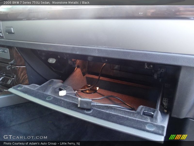 Moonstone Metallic / Black 2008 BMW 7 Series 750Li Sedan