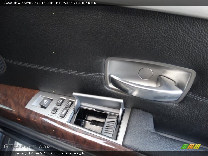 Moonstone Metallic / Black 2008 BMW 7 Series 750Li Sedan