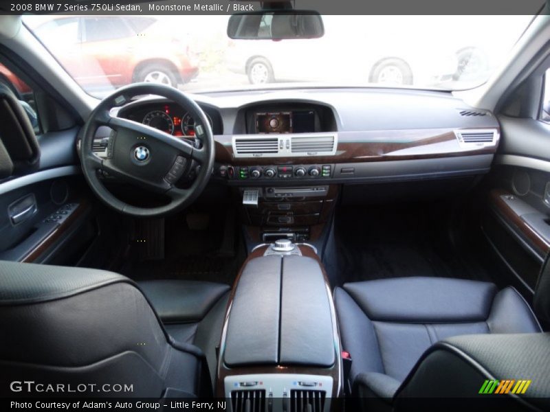 Moonstone Metallic / Black 2008 BMW 7 Series 750Li Sedan