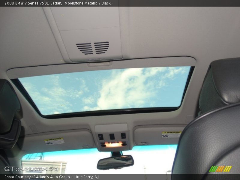 Moonstone Metallic / Black 2008 BMW 7 Series 750Li Sedan